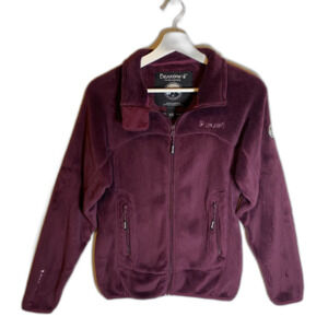 Bearpaw Fleece Jacket Women's Size XS Burgundy Outwear